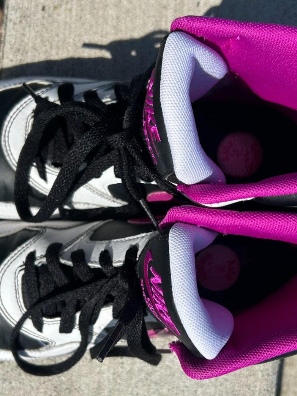 Nike Rare Greco Supreme Wrestling Shoes Black White Pink Women Size 8.5 - Picture 9 of 9